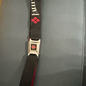 Buckle-Down Black and Red Harley Quin belt